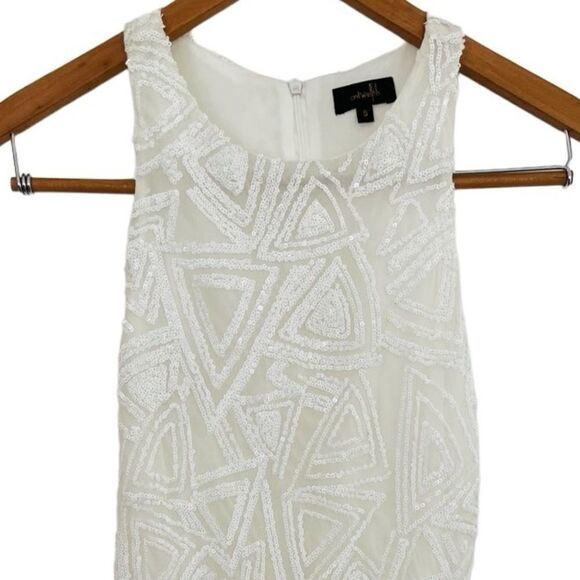 Ontwelfth white sequin sleeveless bodycon style dress size S. - Picture 2 of 14